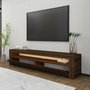 Hanah Home Soporte para TV Nogal con Luces LED
